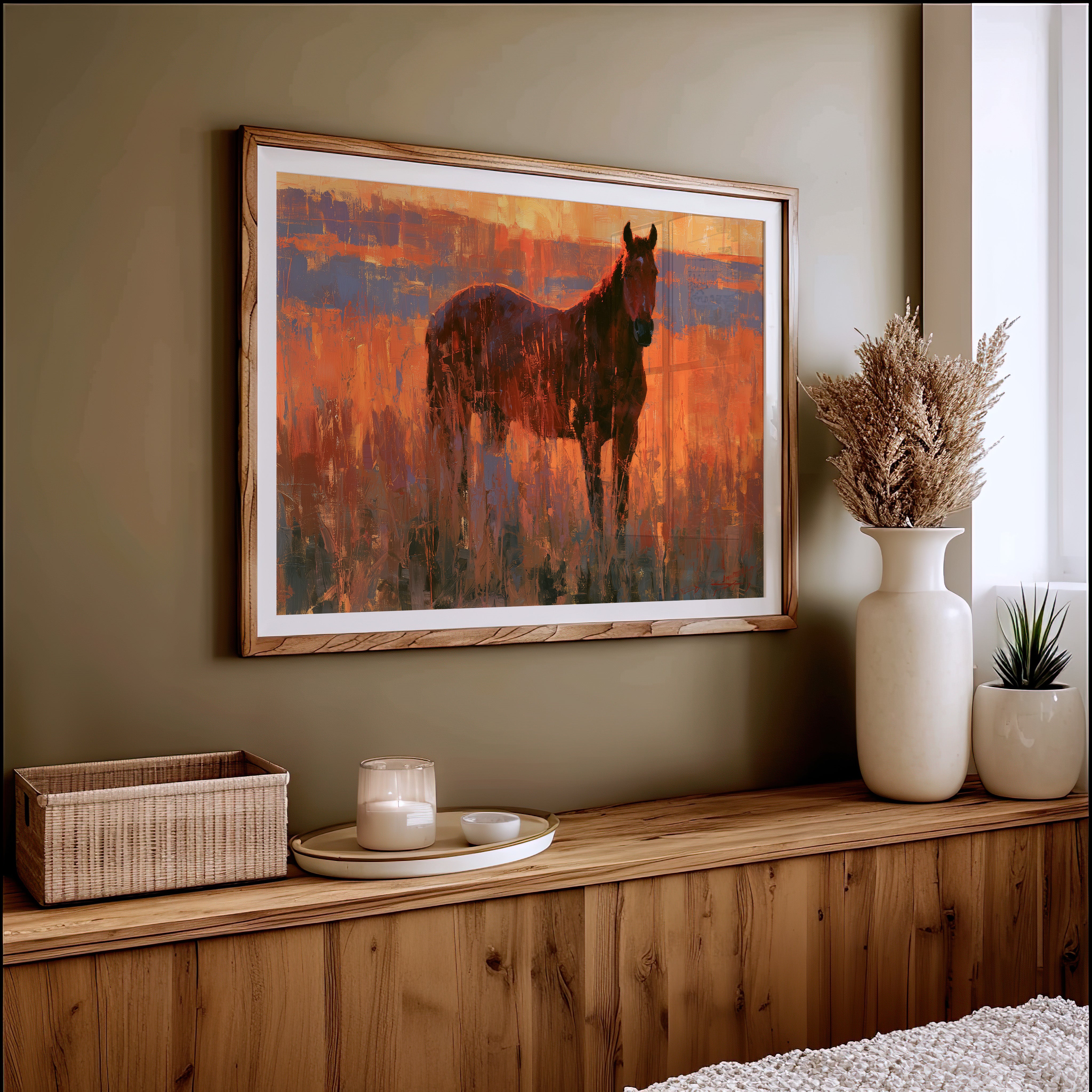 Horse Facing The Blaze