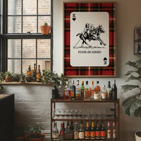 King of Hearts: Red Tartan Polo
