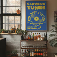 Serving Tunes: Cobalt Bubble Letters