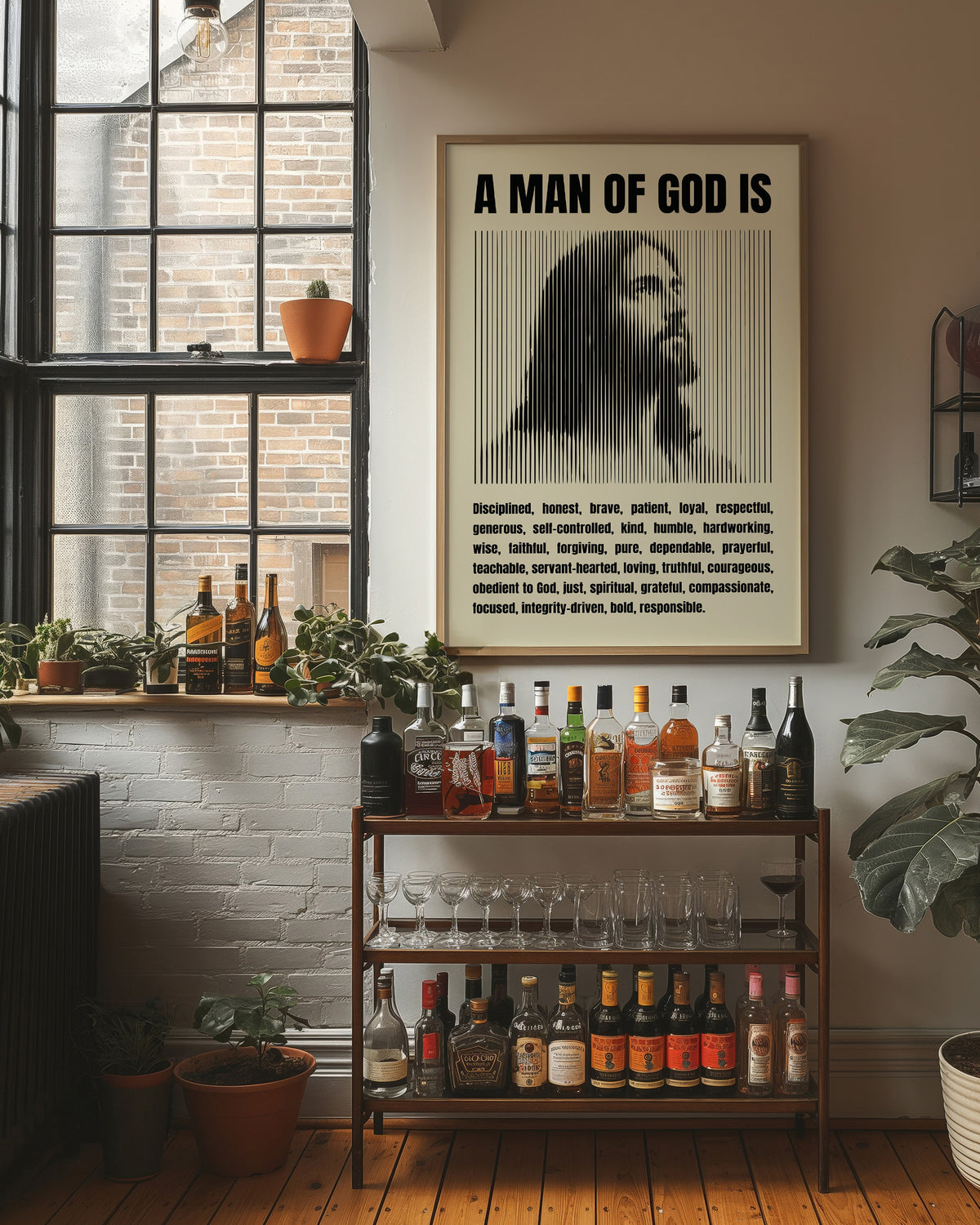 A Man of God: Line Portrait Virtues