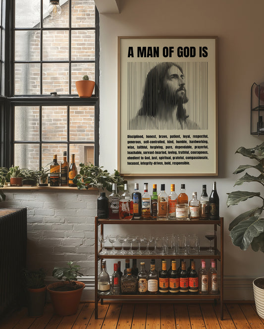 A Man of God: Line Portrait Virtues