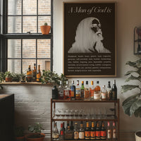 A Man of God: Espresso Line Portrait