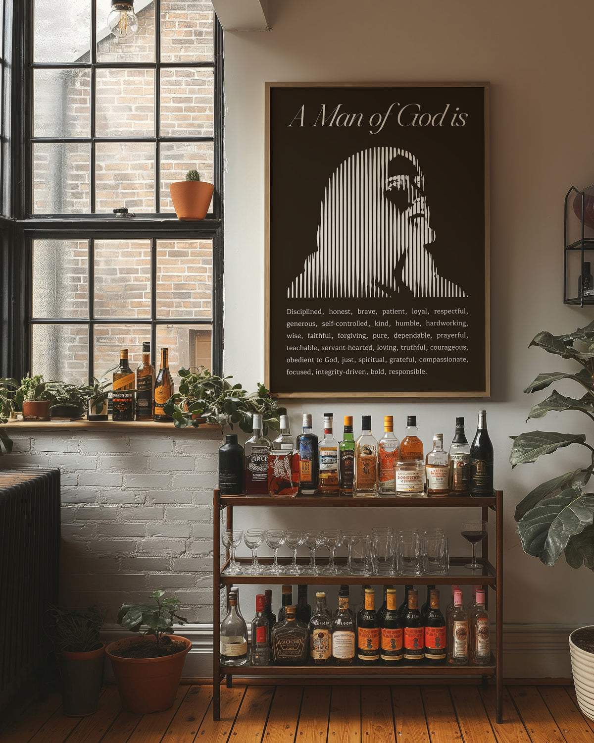 A Man of God: Espresso Line Portrait