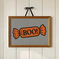 Boo Wrapped Candy Illustration
