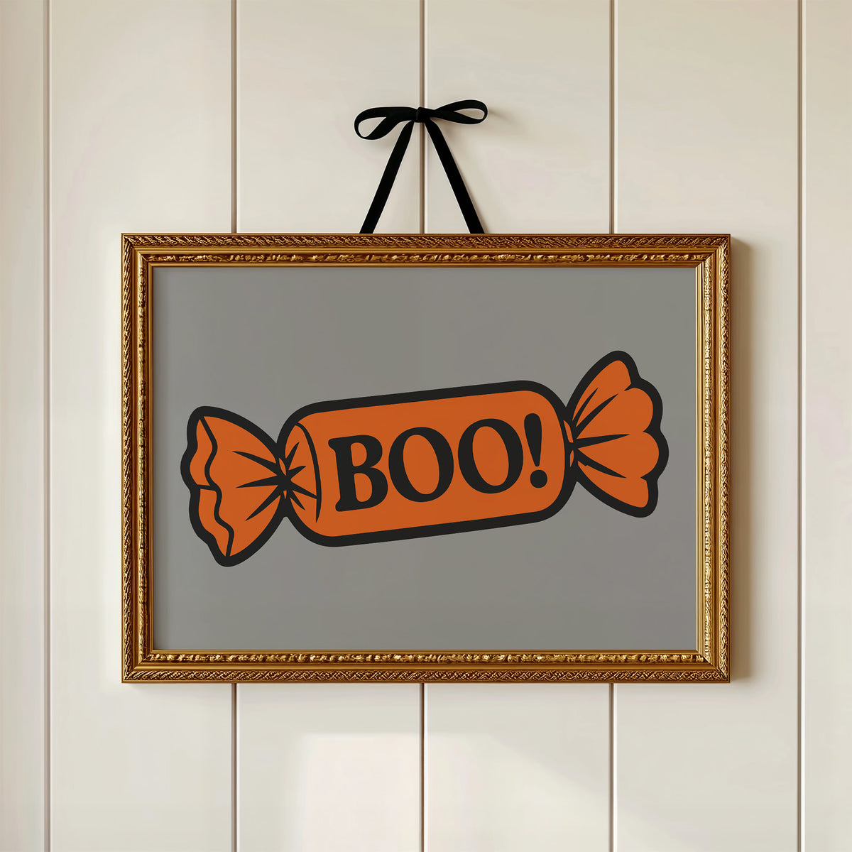 Boo Wrapped Candy Illustration