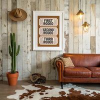 First, Second, Third Rodeo, Western Serif