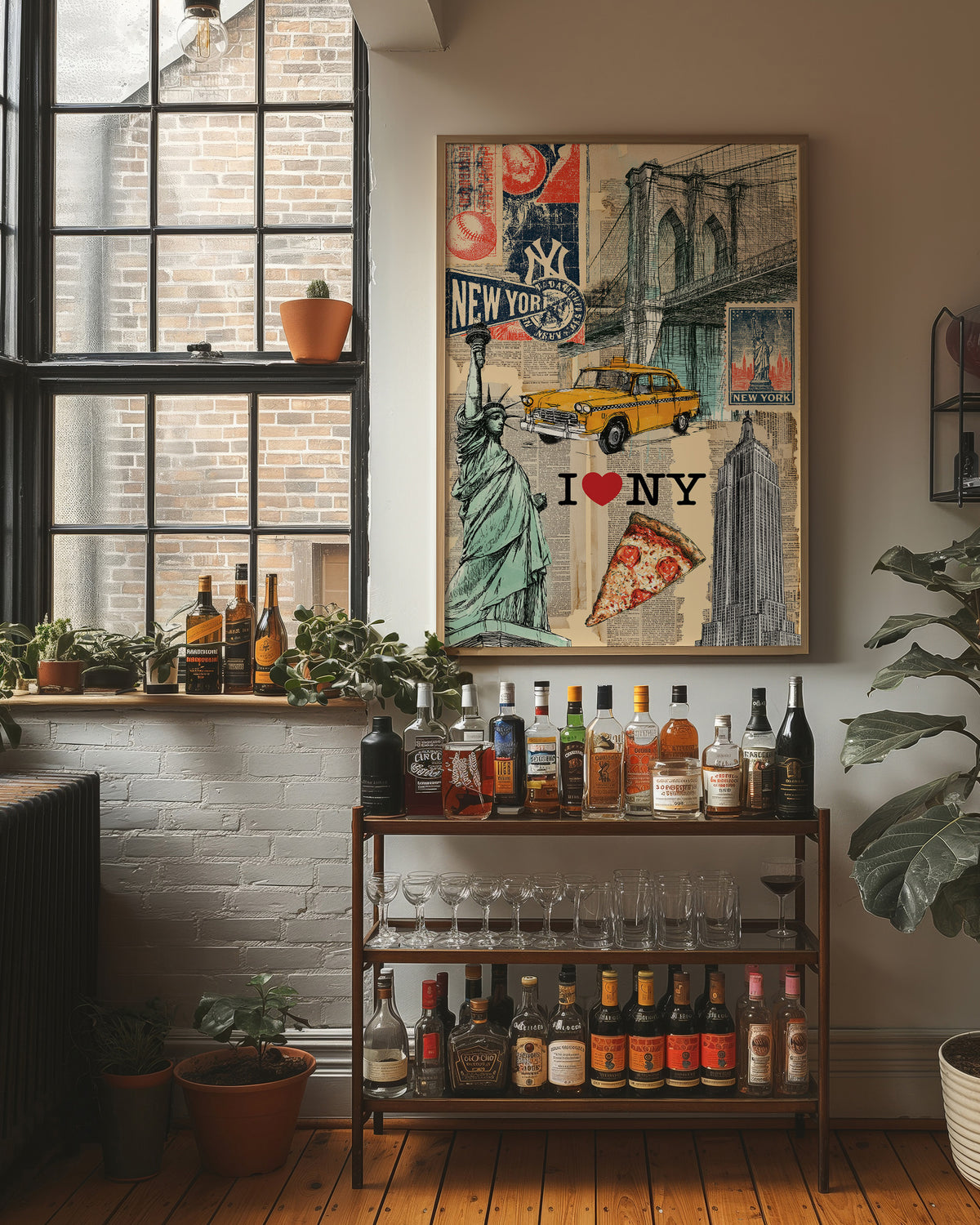 I Love NY: Vintage City Collage