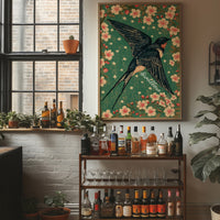 Swallow's Cherry Blossom Descent