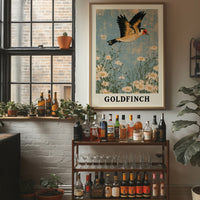 Goldfinch Over Daisy Fields