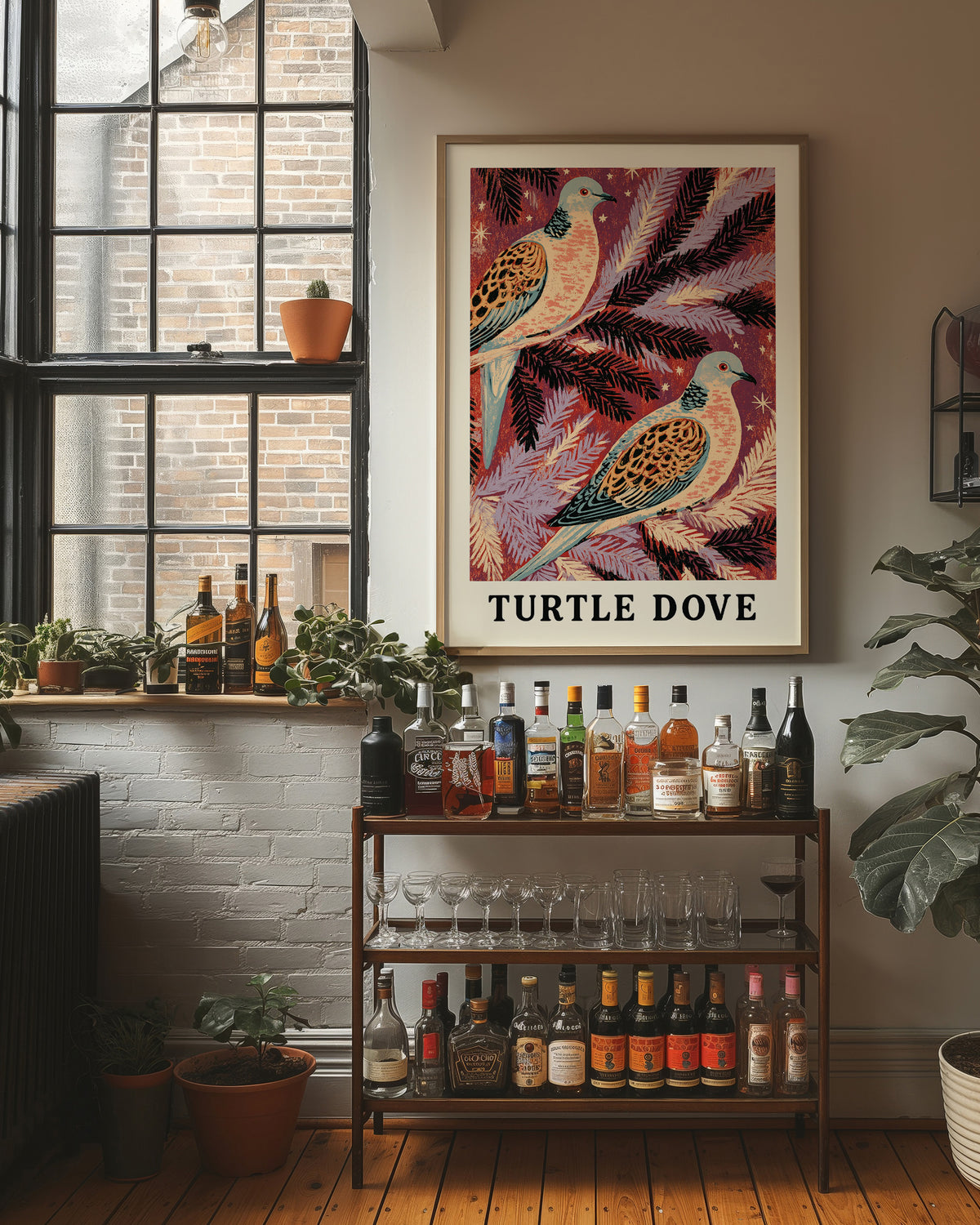 Two Turtle Doves in Pine