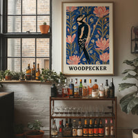 Woodpecker in Coral Blossom