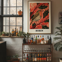 Robin Under a Crescent Moon