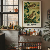 Sparrows Among the Ivy