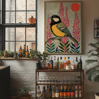 Great Tit and Rising Sun