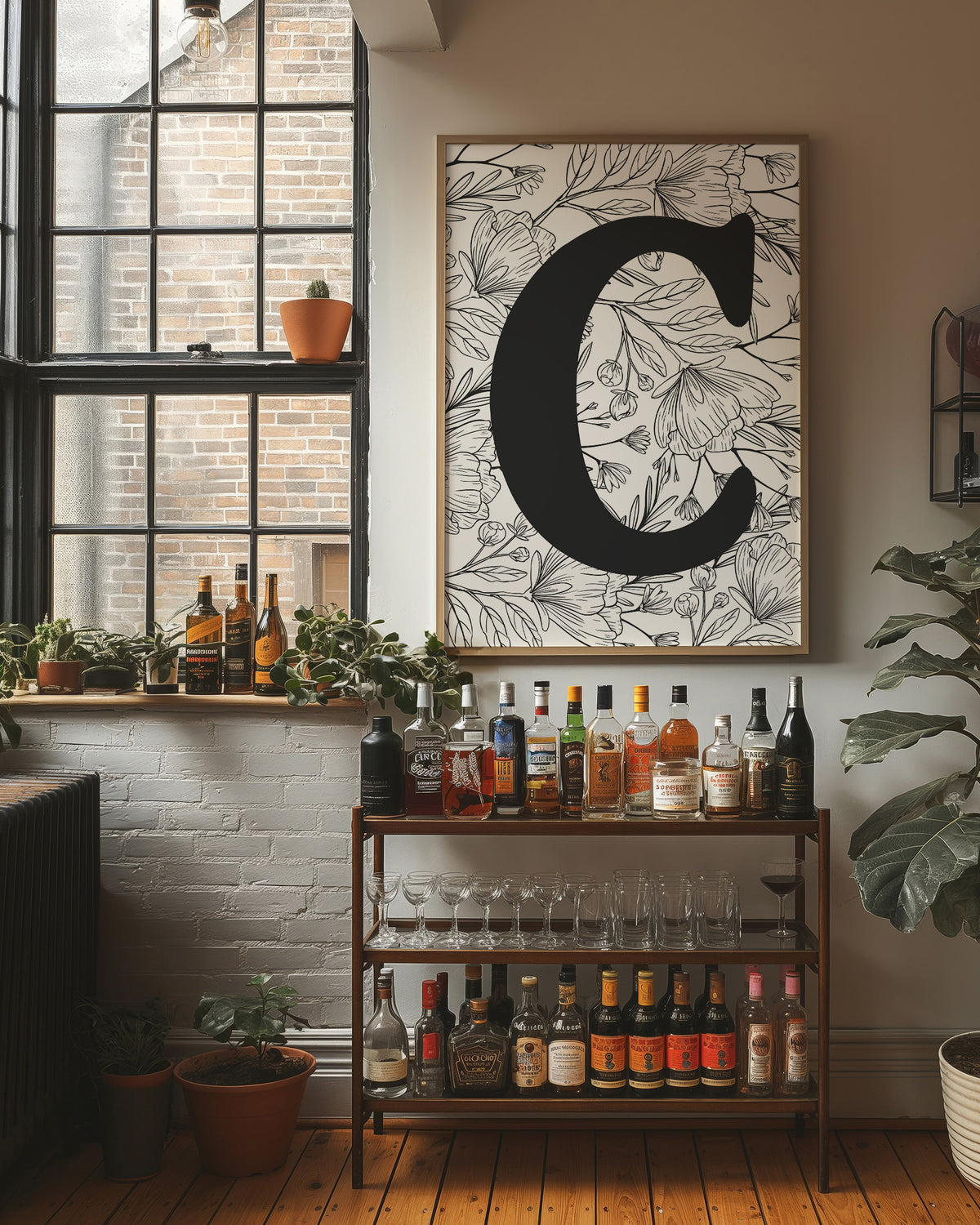 Botanical Letter C Monogram