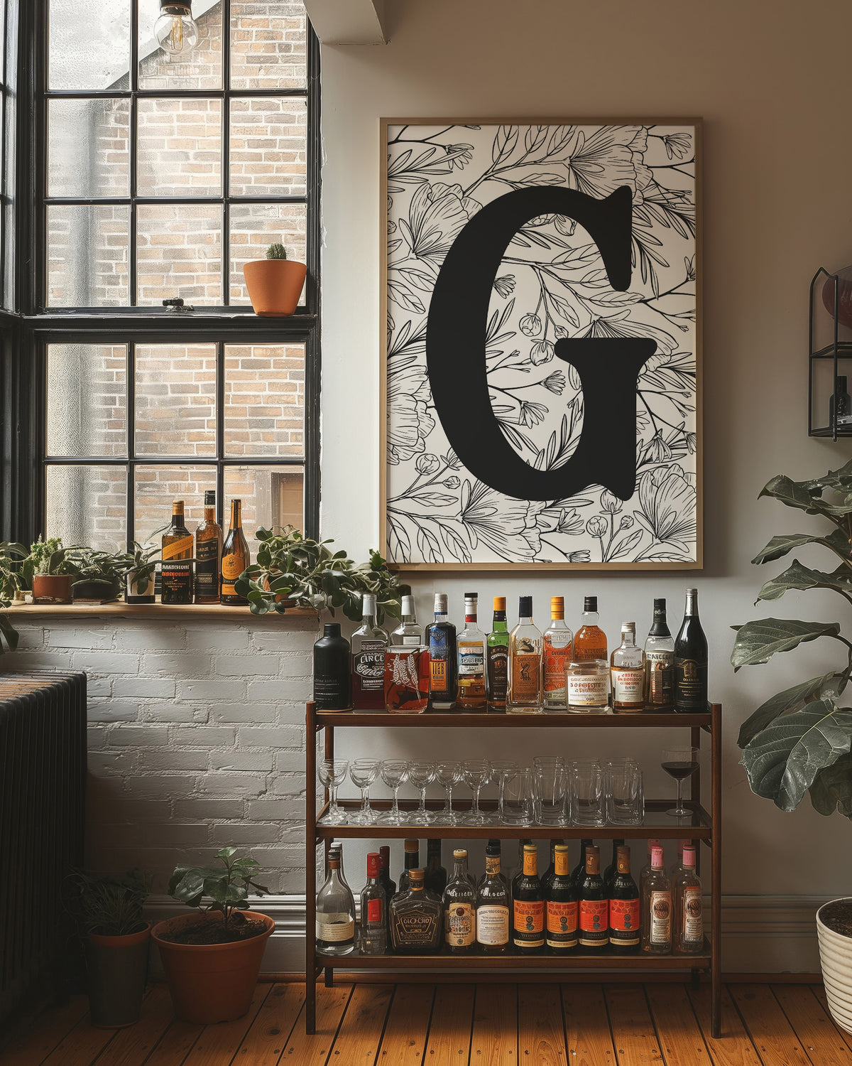 Botanical Letter G Monogram