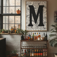 Botanical Letter M Monogram