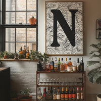 Botanical Letter N Monogram