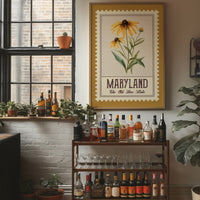 Maryland Black-Eyed Susan Watercolor Stamp