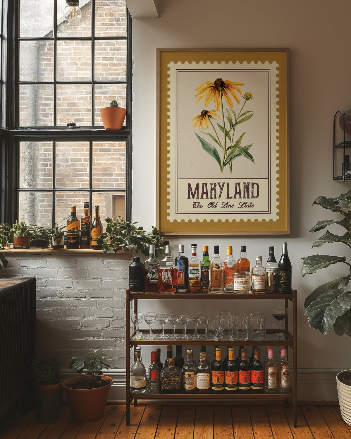 Maryland Black-Eyed Susan Watercolor Stamp