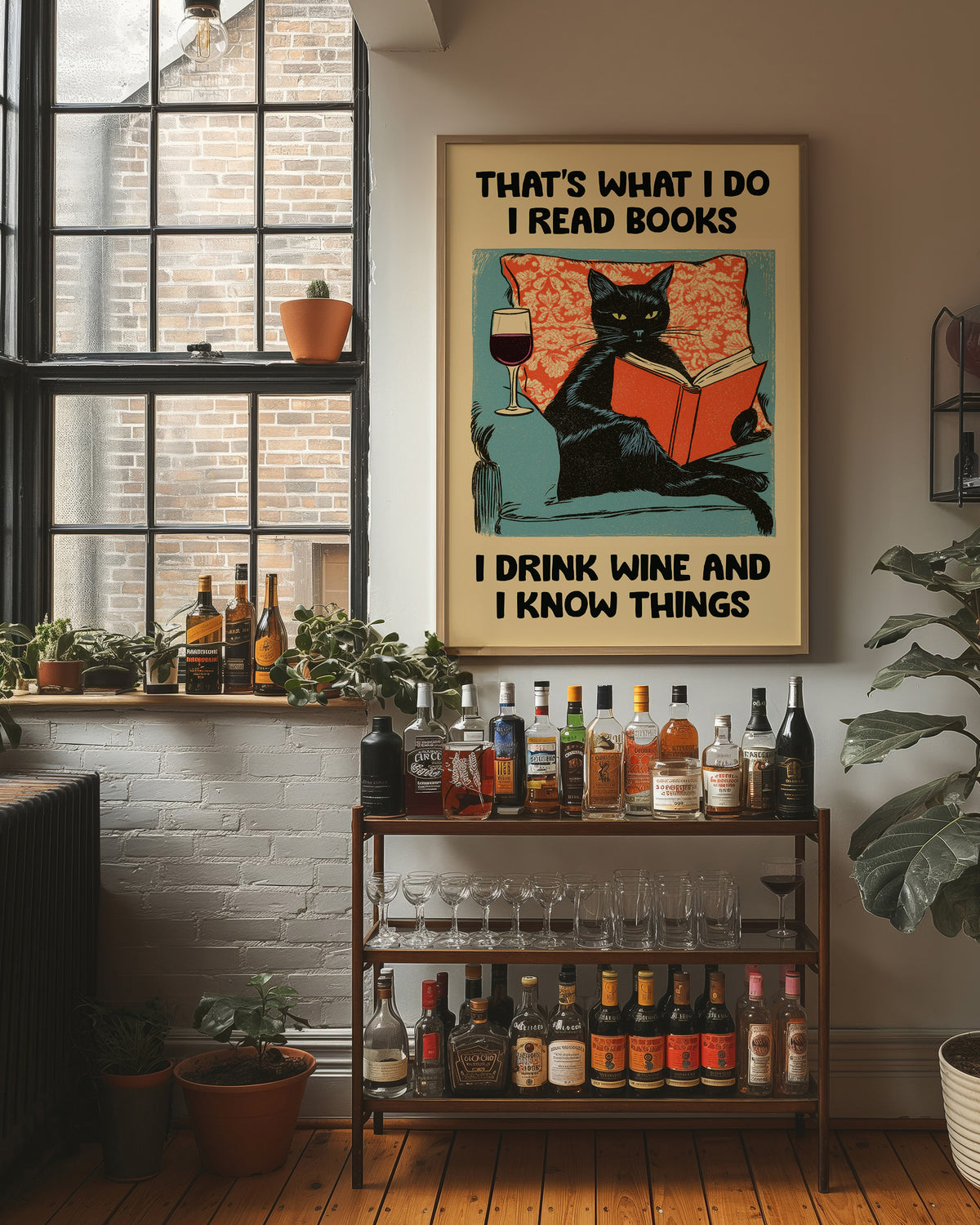 Well-Read, Well-Poured, Well-Informed Cat