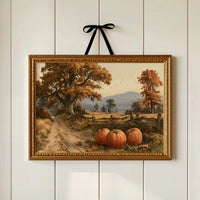 Three Pumpkins Waiting for a Ride