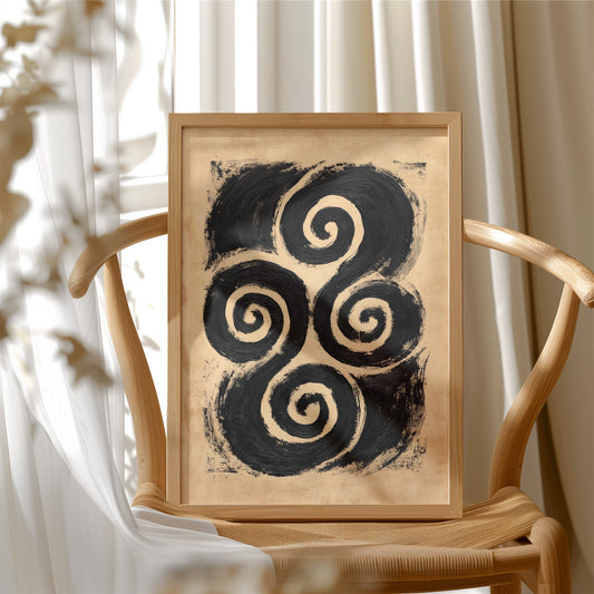 Bold Spiral Harmony Abstract