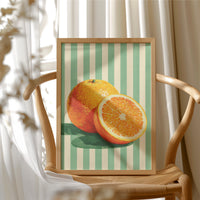Citrus Glow in Mint Stripes