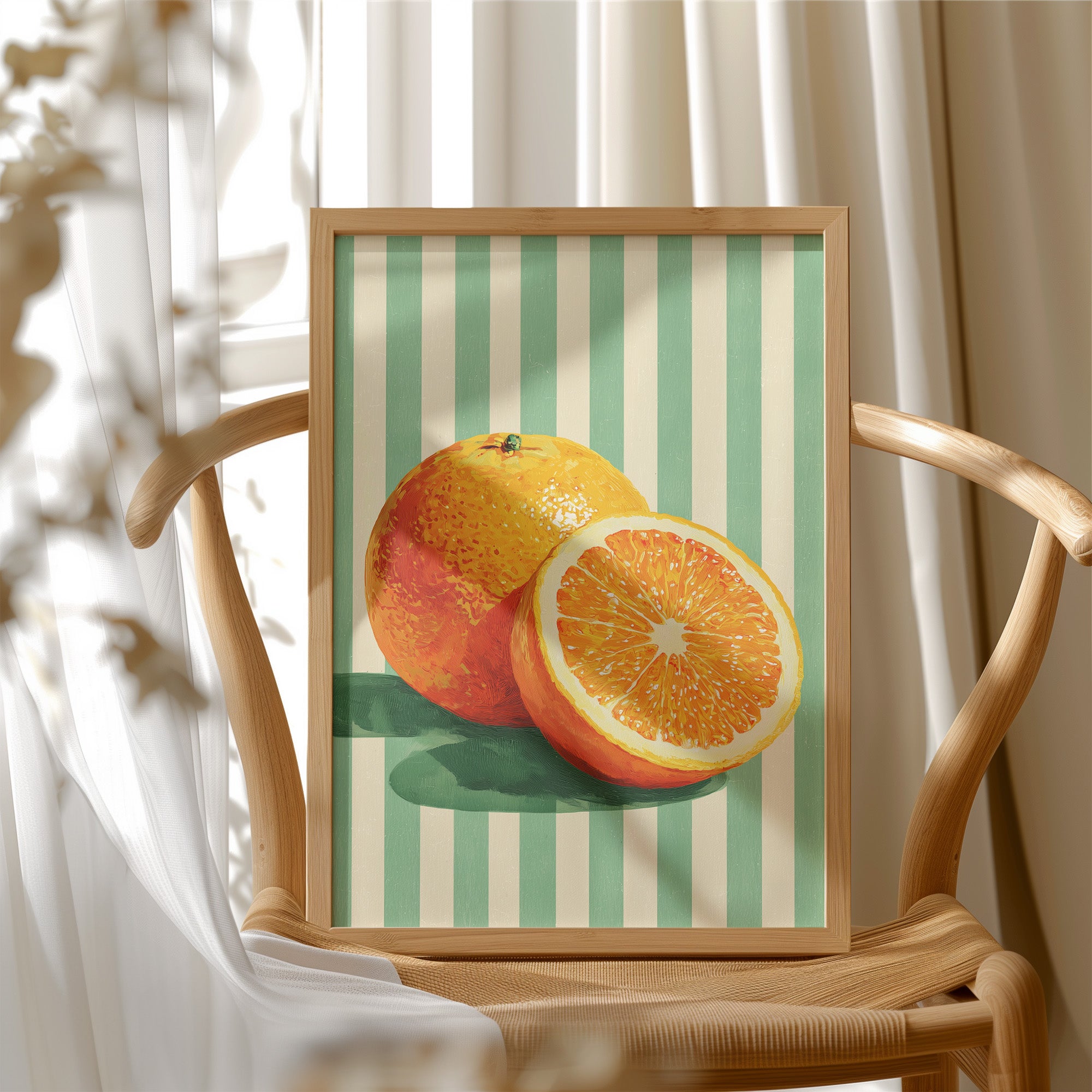 Citrus Glow in Mint Stripes