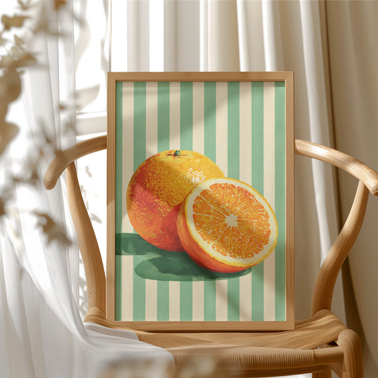 Citrus Glow in Mint Stripes