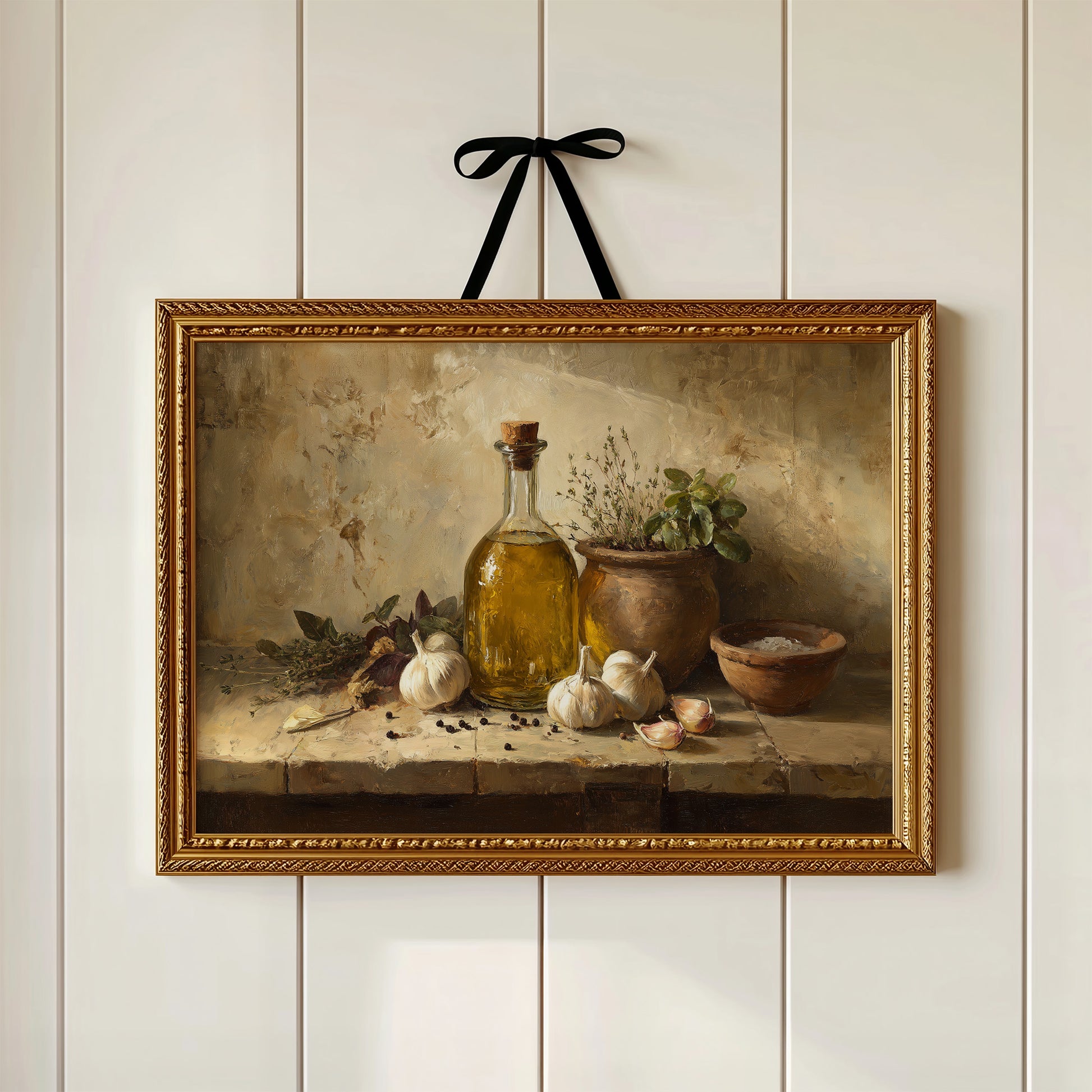 Golden Oil and Garden Herbs