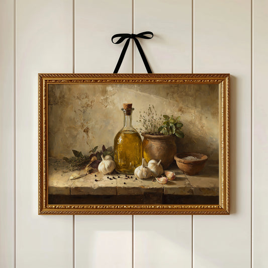 Golden Oil and Garden Herbs