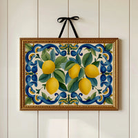 Lemons Framed in Blue