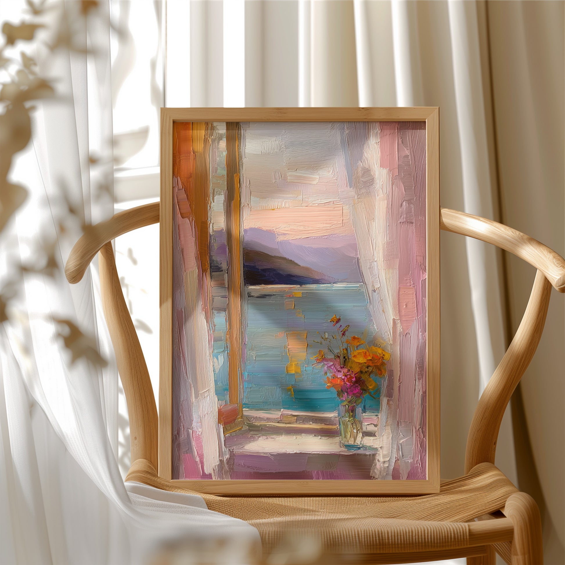 Pastel Window by the Sea
