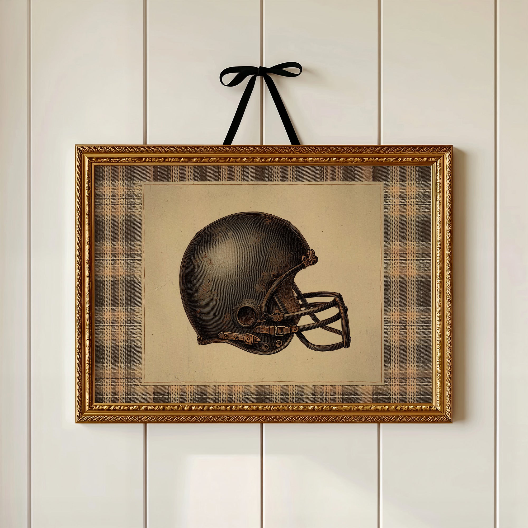 Vintage Gridiron Helmet Study