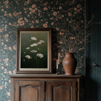 White Blooms in Quiet Green