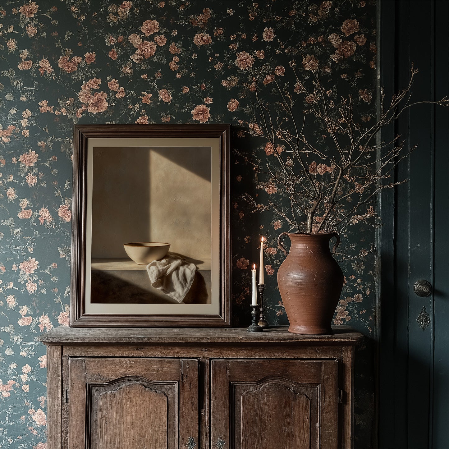 Sunlit Still Life with Ceramic Bowl