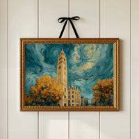 Clocktower Beneath a Turning Sky