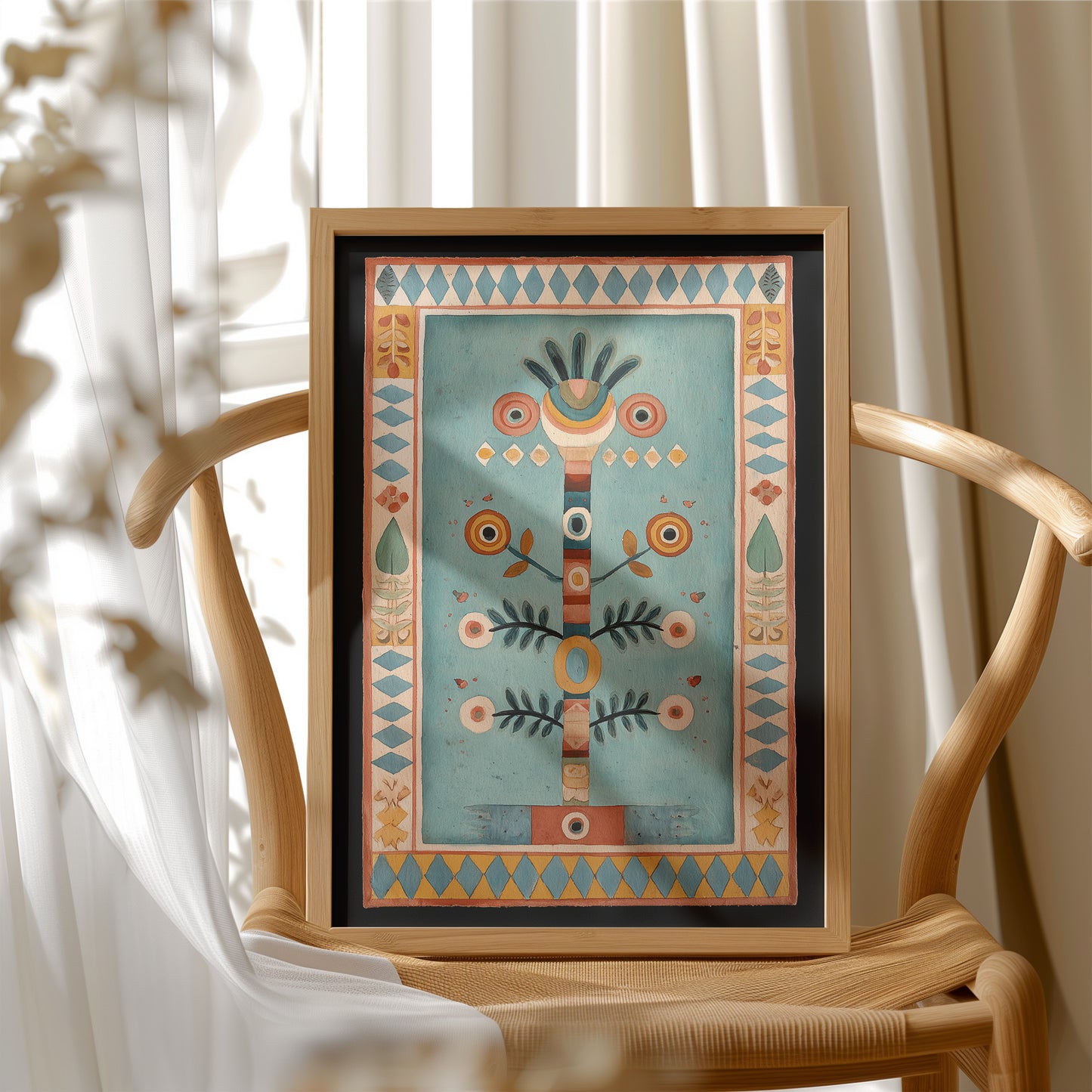 Folk Totem in Teal