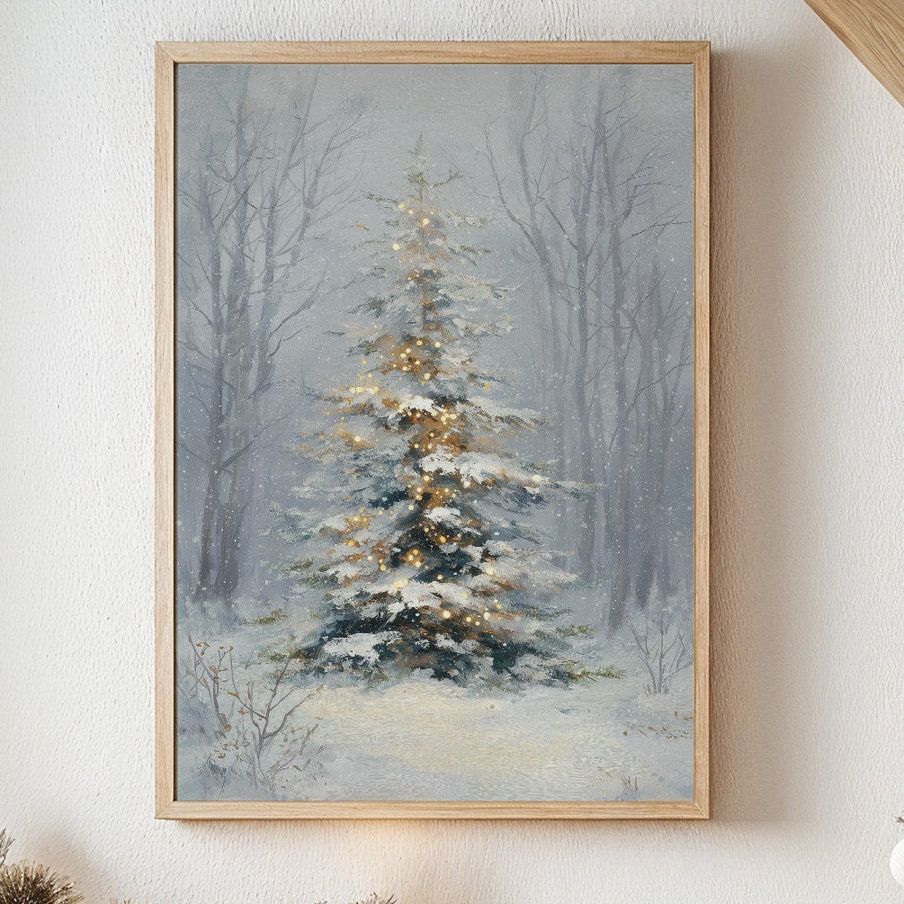 Golden Lights in Winter Silence