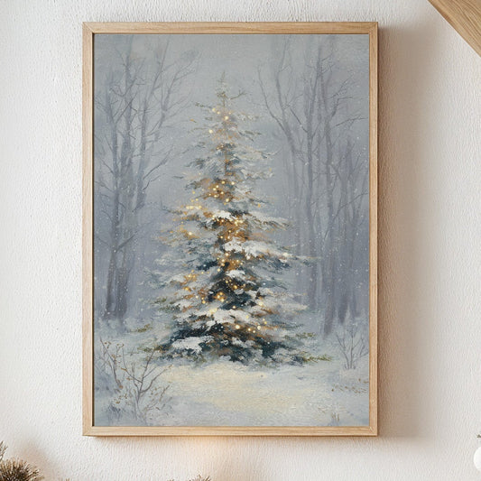 Golden Lights in Winter Silence