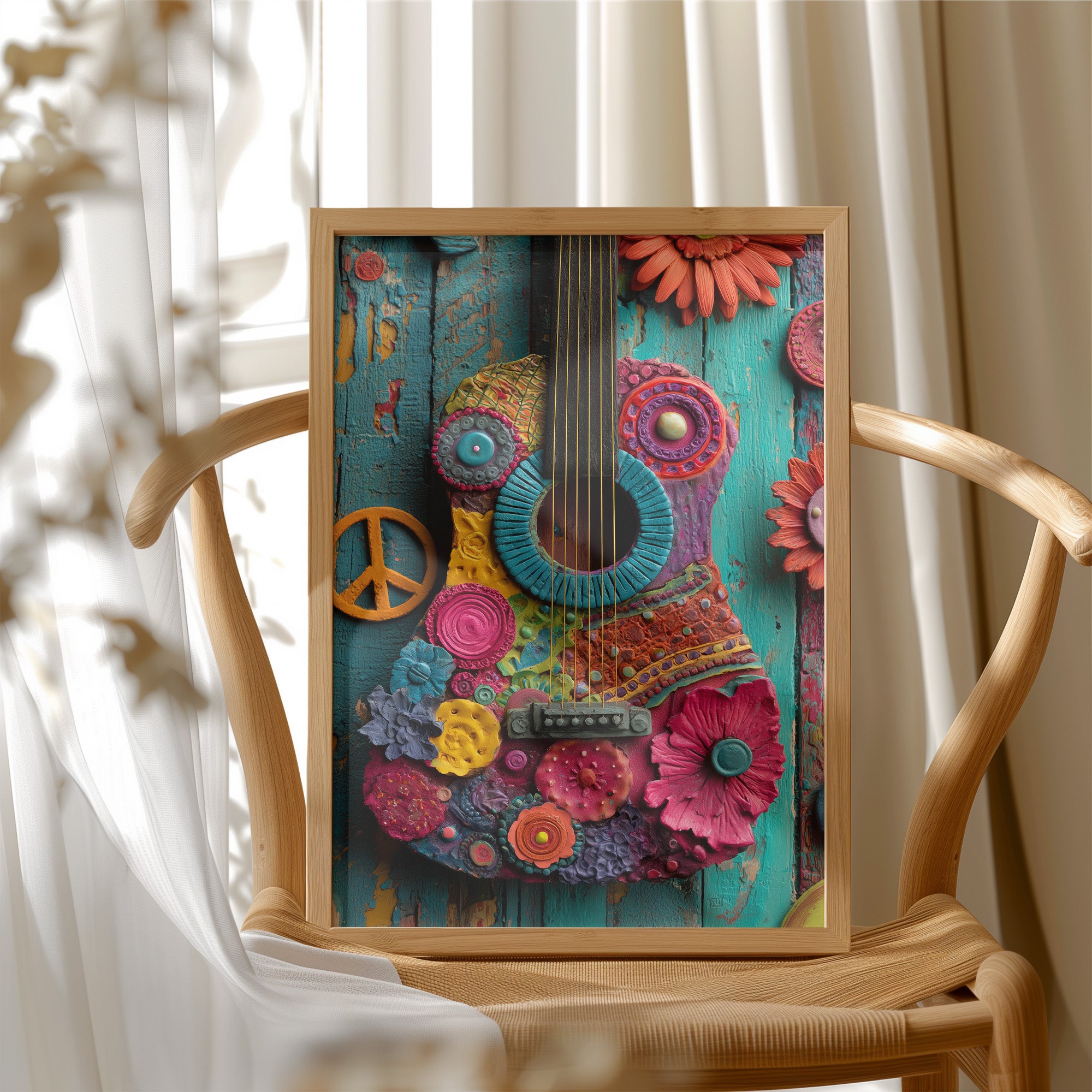 Peace and Petals Guitar