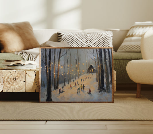 Lantern Glow in the Winter Woods