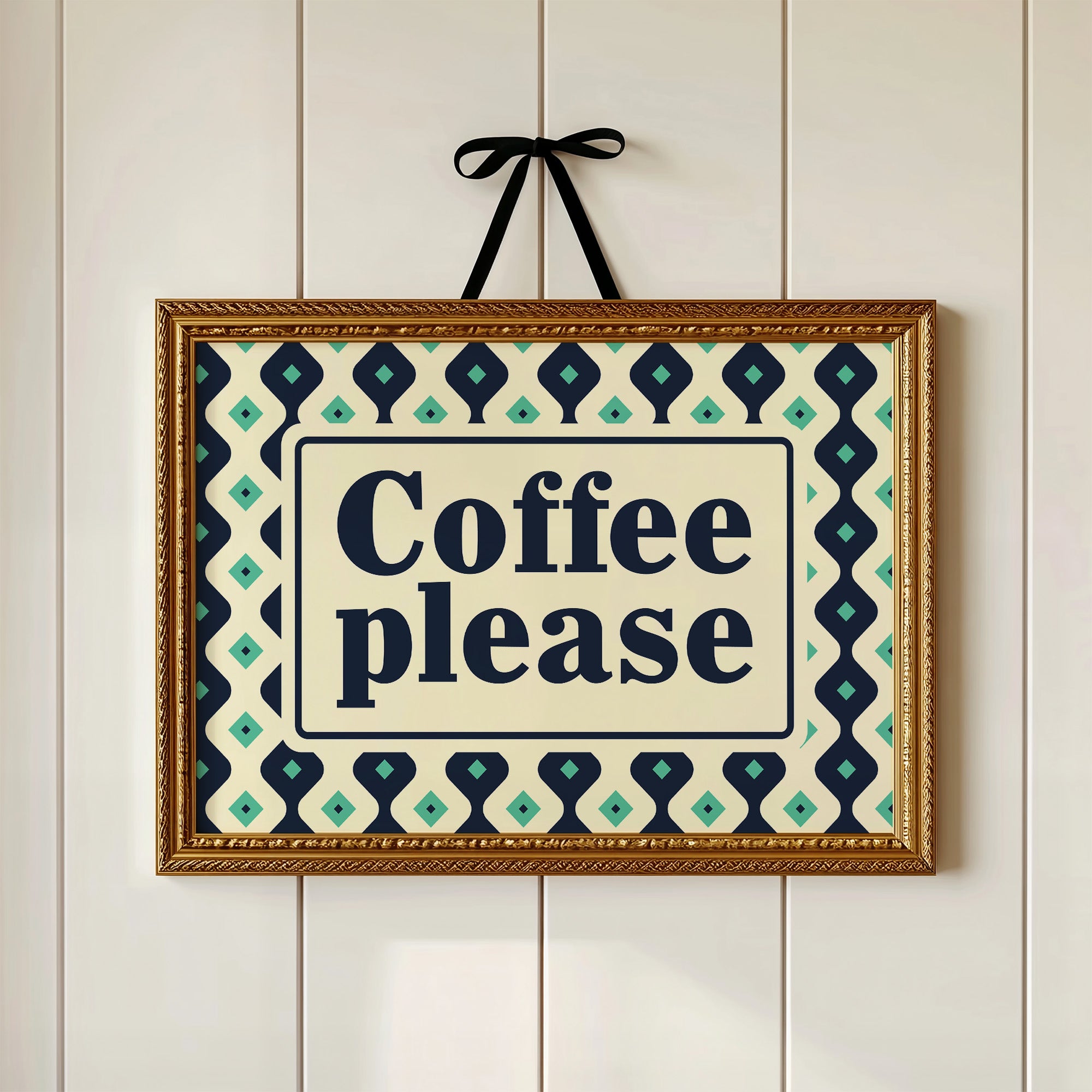 Coffee Please Retro Kitchen Sign