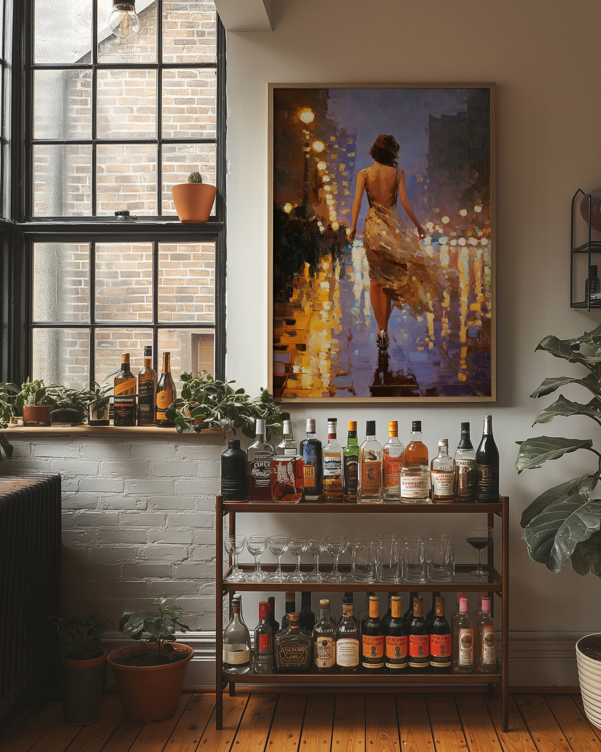 She Walks in City Light
