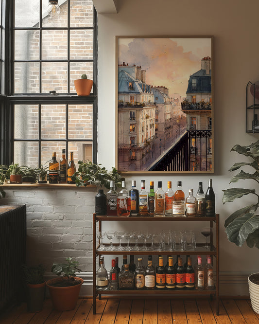 Evening Light Over Paris Rooftops
