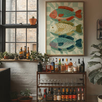 Three Fish In Summer Hues