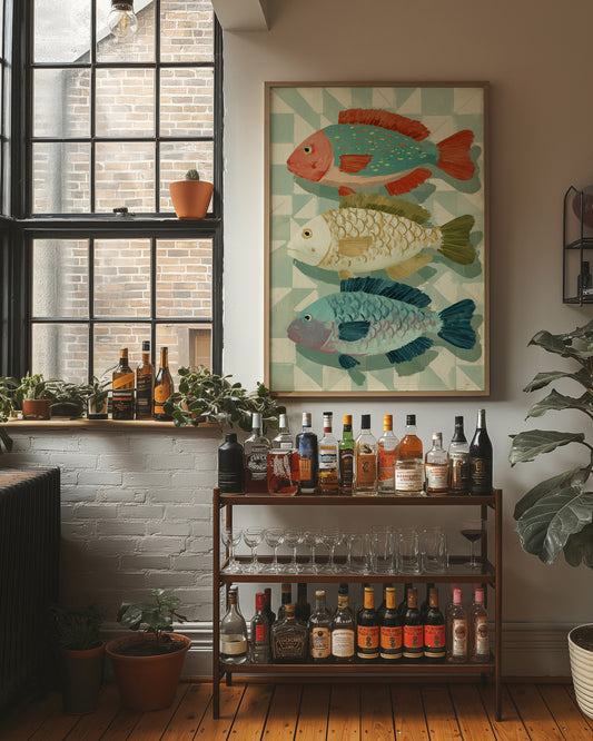 Three Fish In Summer Hues