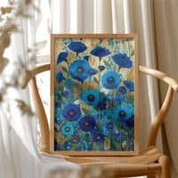 Midnight Blooms in Blue
