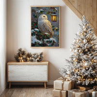 Snowy Owl By Lantern Glow